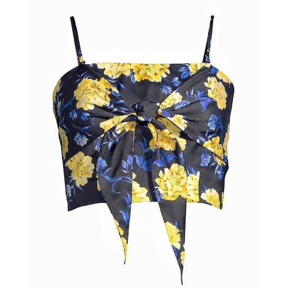 🌸 NEW Kendall + Kylie | Floral Tie Front‎ Cami, S - Picture 2 of 16